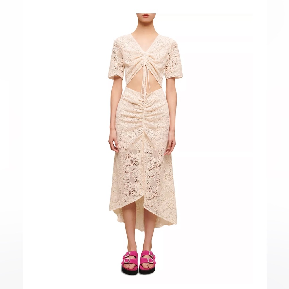 Ridora Crochet Cutout Midi Dress